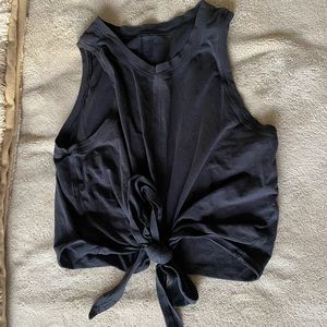 Lululemon crop tank top with knot tie front